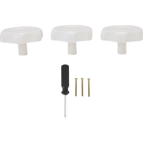 Ortviai Poignée de Fenêtre et Ventilation pour Camping-car – 3 Pièces en ABS Blanc, avec Tournevis inclus (1/5)