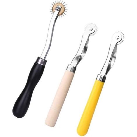 Entretoise de marquage de Point avec poignée en Bois Roue de traçage de Point d'aiguille 3pcs Outils de Couture pour Cuir Artisanat Tissu Couture Outil de Couture et Accessoires (1/5)