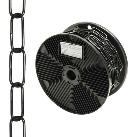 Catena Decorativa Nera Liscia 3,4x43 mm. Rotolare 20 metri