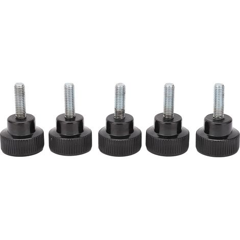 Lot de 10 vis à oreilles à tête ronde noir pour tour à main, écrou moletée torsadé M6 (1/5)