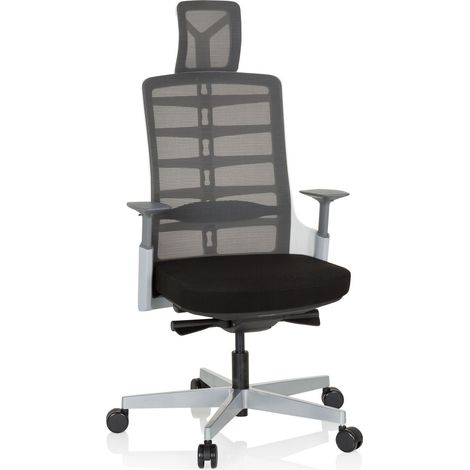 Chaise de bureau / fauteuil bureau SKARIF tissu maille / tissu blanc hjh OFFICE