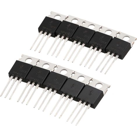 10 Pièces Transistors de Puissance NPN TO-220 TIP41C 100V 6A (1/5)