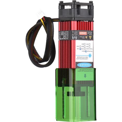 Module laser 450nm 10W avec cache protecteur focal réglable tête gravure laser découpeuse rapide imprimante 3D CNC fraiseuse pour bricolage bois cuir tissu papier