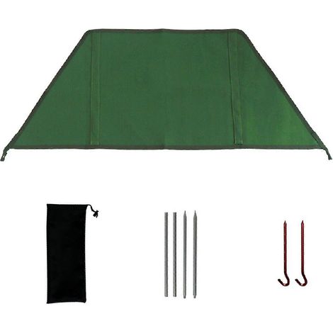 Pare-vent pour réchaud de camping, pare-vent pliable pour réchaud 3 plaques, avec sac à cordon, idéal pour le camping. (1/5)
