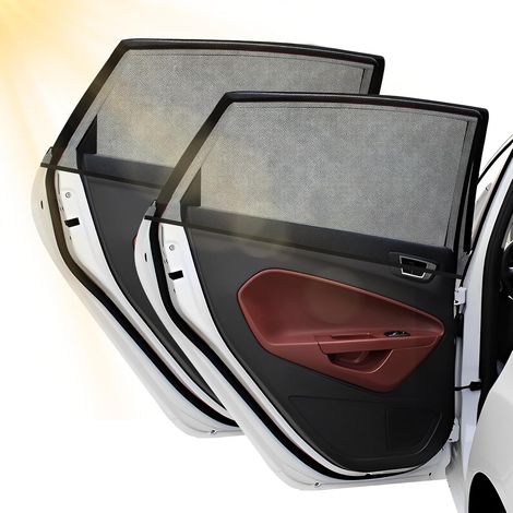 2 Pcs Pare Solaire Voiture Bébé,Chaussette Voiture Pare Soleil Protection UV,Universel Véhicule Pare Soleil pour Vitres Latérales,Protection Solaire Fenêtre de Auto,Compatible avec la Plupart des Auto (1/5)