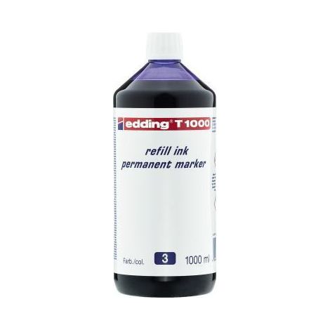 EDDING Nachfülltinte Marker edding T1000 Flasche blau 1.000ml edding T1000 Flasche blau 1.000ml (1/4)