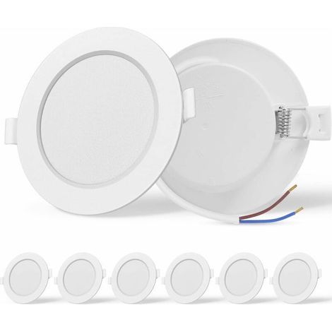 Lot de 6 LED Spot Encastré, haute luminosité, Spots LED Encastrables Plafond, 9W equivalent 72W incandescence, AC 230V, Lumière naturelle 4000K, pour salle de bain, salon, Ф90-110mm (1/5)