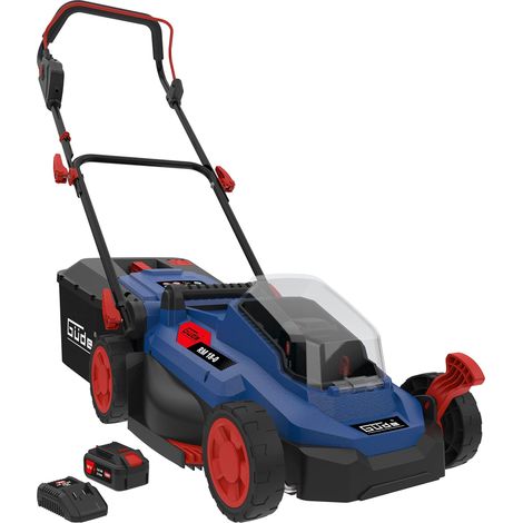 Tondeuse à gazon sans entretien avec moteur sans balais 18 V Li-ion 4,0 Ah 72 Wh tontes, collecte et paillis (1/5)