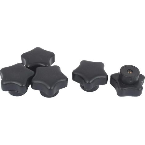 M4 Innengewinde 33mm Plastik Stern Kopf Schraube Auf Rändelschraube 5 Pièces