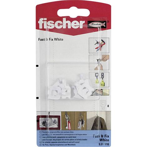 Fischer  8x  Fast  &  Fix  blanc  -  531116 (1/2)