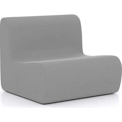 Sitzsack mit weichem Samtbezug und ergonomischer Stütze, Grau