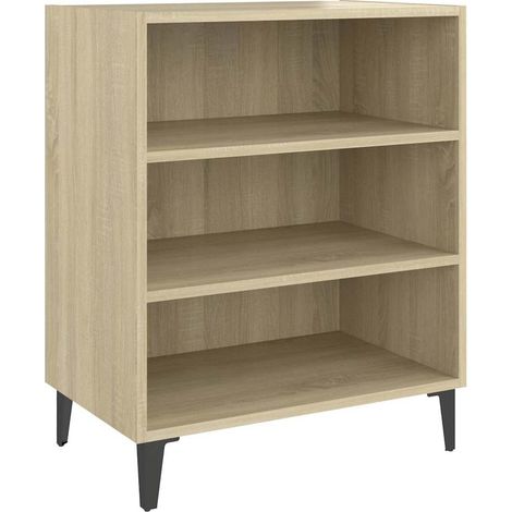 Aparador de madera contrachapada color roble Sonoma 57x35x70 cm vidaXL (1/5)