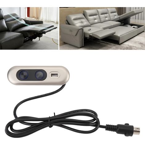 Fernbedienung für elektrischen Relaxsessel mit USB-Anschluss, 5-poliger ABS-Schnittstelle und manueller Sofaliftsteuerung (1/5)