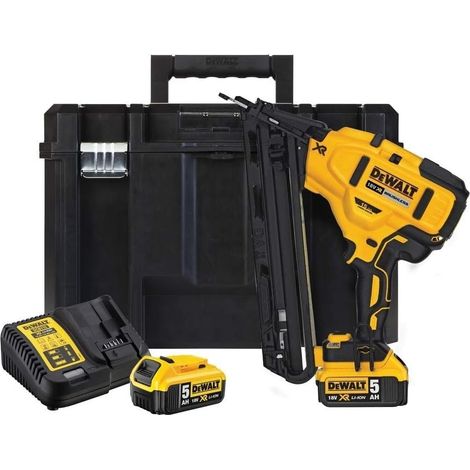 DeWALT - 18V Akku-Nagler 32-63 mm, 2x 5,0 Ah XR Akku, Ladegerät DCN650P2