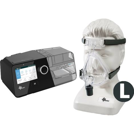 Máquina CPAP, diseño compacto, presión fija, mascarilla facial FM2 talla L (1/2)
