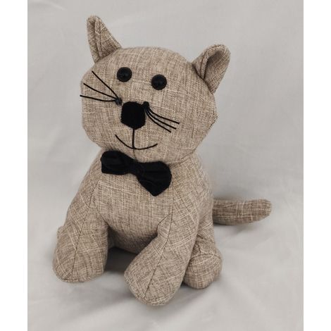 25cm Asst Cat Door Stop - Fabric - L10 x W16 x H25 cm