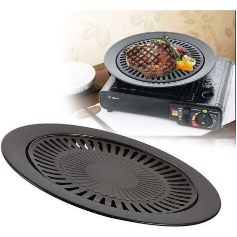 Poêle à barbecue coréenne, poêle à barbecue antiadhésive en acier inoxydable sans fumée