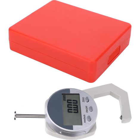 Elektronisches digitales Dickenmessgerät 0–25,4 mm, Genauigkeit 0,01 mm, LCD-Display, Präzisionsmessgerät (1/5)