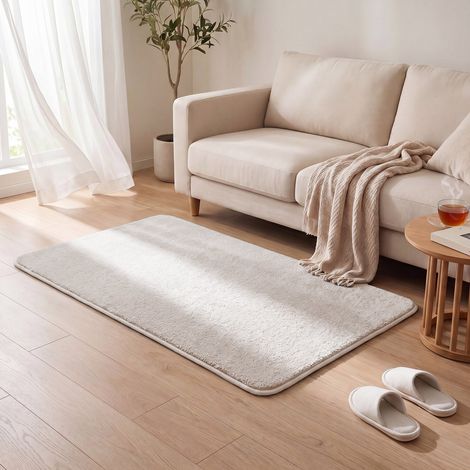Vounot – Tapis shaggy antidérapant 80x150cm – Ultra doux 10mm – Sous-tapis PVC inclus – Lavable en machine à 30°C – Certifié OEKO-TEX