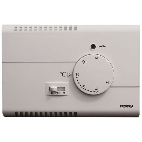 PERRY Termostato elettronico serie “PERSONAL” con comando EST/OFF/INV colore bianco - 1TPTE122