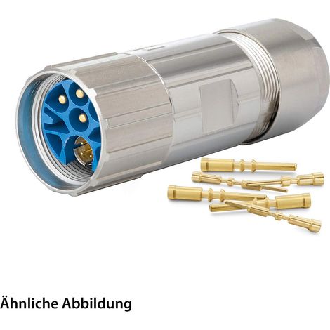 HUMMEL SET inkl. Kontakte M23 Hybrid Kabelsteckverbinder, Crimpeinsatz gerade Polzahl 3+4+4+PE, Stift Klemmbereich 7,0mm - 12,0mm - 1 Stück