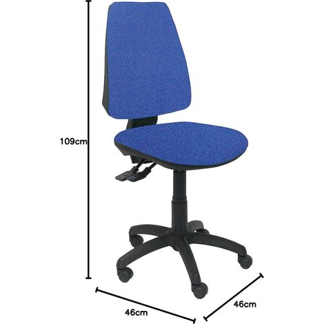 Chaise Elche S Bleu Marine de Bureau, Bois d'acacia, Taille Unique (1/2)