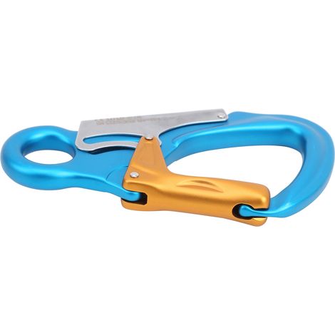 Mousqueton 35KN pour escalade et alpinisme en extérieur, boucle de sécurité, accessoires de quincaillerie, bleu ciel (1/5)