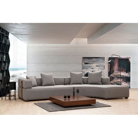 Rechtes Ecksofa Gondol Grey