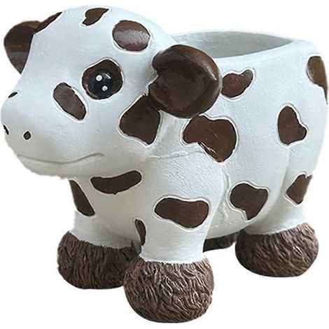 Pot de fleurs Plateau Cow en résine, pot de fleurs humoristique (1/5)