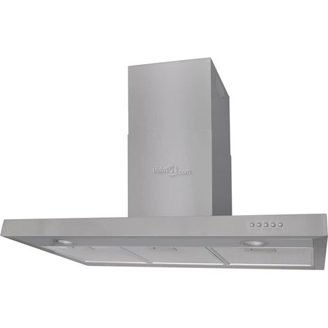 Vidaxl – Hotte casquette inox 900 mm – Ultra-silencieuse 720 m³/h – 3 filtres à graisse lavables – Hauteur réglable 400-700 cm (1/6)