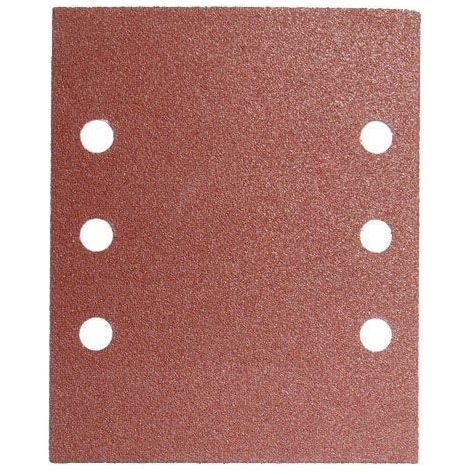 Papier abrasif de rechange avec velcro 114x140 mm. Avec Trous Grain 80 (10 Pièces)