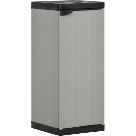 Armoire de rangement de jardin 1 étagère Gris-noir 35x40x85 (1/5)