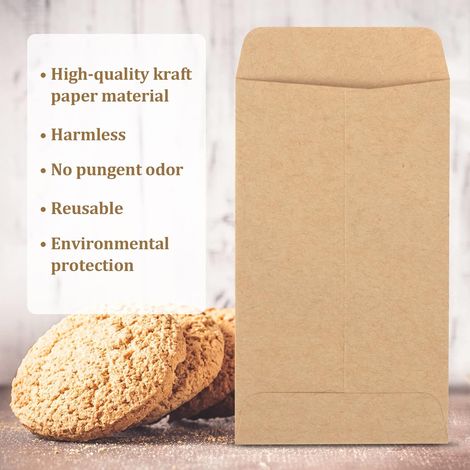 Lot de 150 - Sachet Papier Kraft - 20 x 12 cm Petit Sac En Papier Alimentaire - Pochette Cadeau Craft Pour Stocker (1/5)