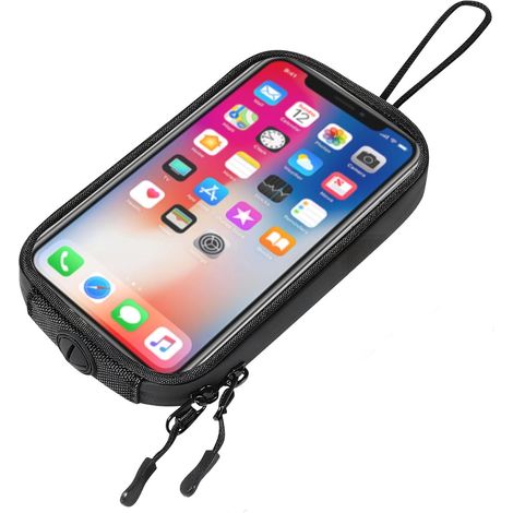 Sac de Réservoir de Moto Magnétique, Sacoche de Réservoir de Moto, Sac de Réservoir de Carburant Moto Étanche avec Écran Transparente pour Navigation, Voyage (1/5)