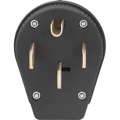 NEMA 14-50P Winkelstecker mit geraden Kontakten, 50 A, 125 V/250 V Ausgangsspannung, 4-polig, für Herd, Trockner und Generator (1/5)