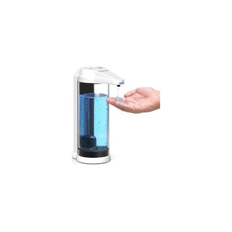 Dispenser di sapone automatico, 500 ml/17 oz, 3 colori, dispenser di sapone senza contatto a batteria, bianco, 500 ml/17 oz - Crezuo
