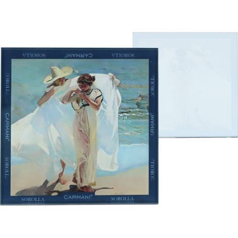 Carmani, glass coaster approx. 11.5x11.5cm - sorolla/After the bath (1/2)
