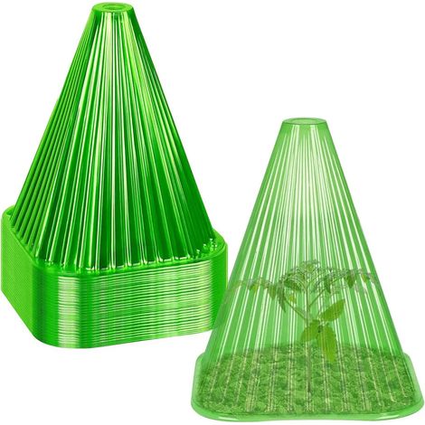 Lot de 20 bâches de protection pour plantes contre le gel et les escargots, dimensions 22 x 19 cm, bâches réutilisables adaptées aux mini-serres en plastique (1/5)