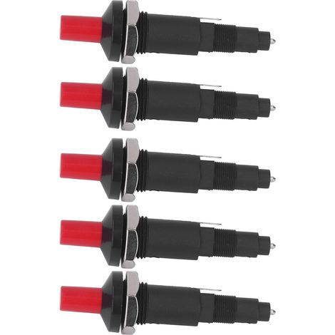 5 Pièces Allumeur Piézo 1 Sortie 2 Étincelles Coque PP Bouton-Poussoir pour Barbecue et Cuisine Extérieure