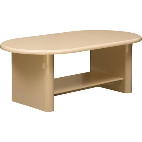 Table Basse Avec Étagère "Douglas" 110cm Beige (1/5)