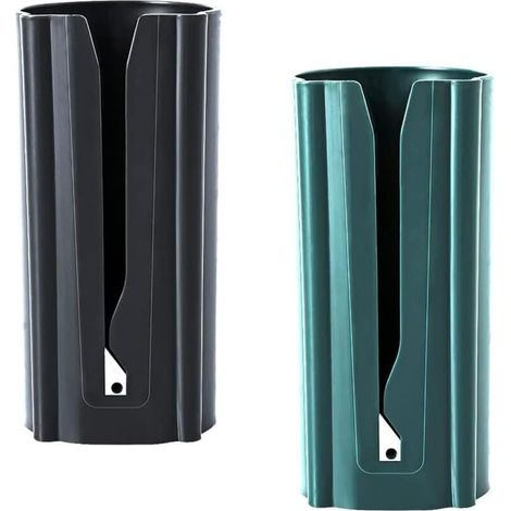 Lot de 2 coupe-papiers améliorés, outils de découpe pour rouleaux de papier cadeau de Noël, coupe-papier coulissant facile, cadeau fait main, noir et vert (1/4)