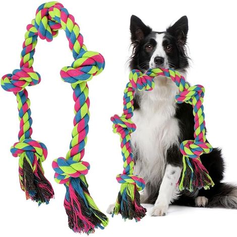 Rope for Large Dogs, cm Toy Rope for Big Dogs, Knots Dog Toy, Large Cotton Dog Toy for Bitting, Playing and Teeth Cleaning (1/5)