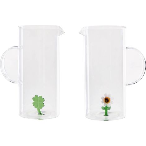 Ad Trend Caraffa con Decoro Assortito 3D 1,4 Lt  D 17 Cm H 22 Cm Vetro Trasparente 1 Pz