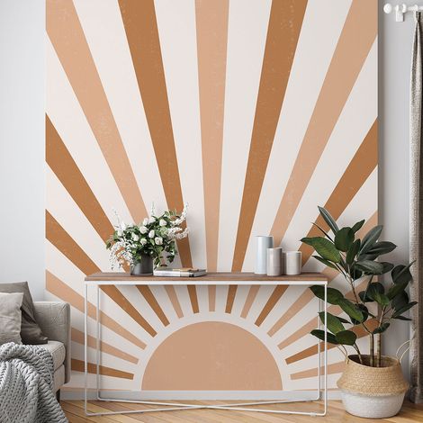 Papier peint panoramique - Rayons de Soleil Boho - 130 cm x 185 cm (1/4)