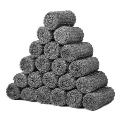 Lot de 20 Bobines de Laine d'Acier Grade 0000, Polissage Acier Laine Idéal pour le Nettoyage, le Polissage, l'Entretien et la Finition du Bois, du Verre (1/5)
