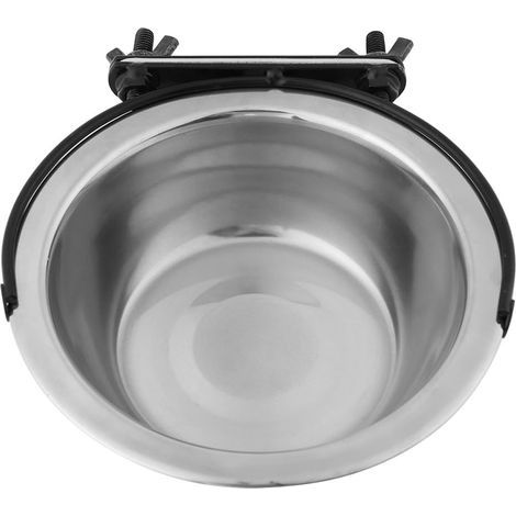 Hängender Hundenapf mit anschraubbarer Halterung für kleine und mittelgroße Hunde (13 cm Durchmesser, 250 ml Fassungsvermögen)