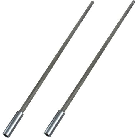 Porte-embout magnétique, 2 porte-embouts d'extension de foret, tige hexagonale 1/4 en acier au carbone magnétique, extension de tournevis 300 mm/12 pouces pour tournevis à percussion, perceuse