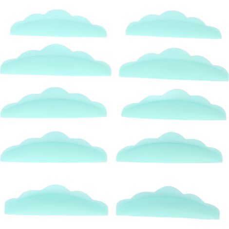 5 Paires de Coussins de Perming pour Cils en Silicone Réutilisables - Kit de Rehaussement de Cils - Outil de Maquillage Vert (1/5)