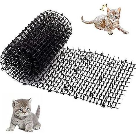 Hundesicheres Gartengitter mit Abschreckspitzen, Katzenschutzmatte mit Spikes, Katzenzaun aus Kunststoff, schützt Pflanzen vor Katzen, 200 x 30 cm (1/5)