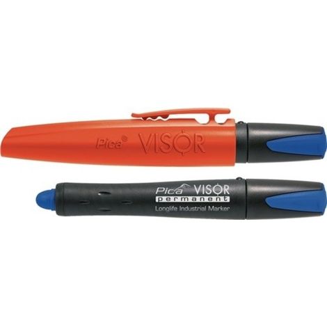 Marcador permanente portaminas crayon azul visor permanent